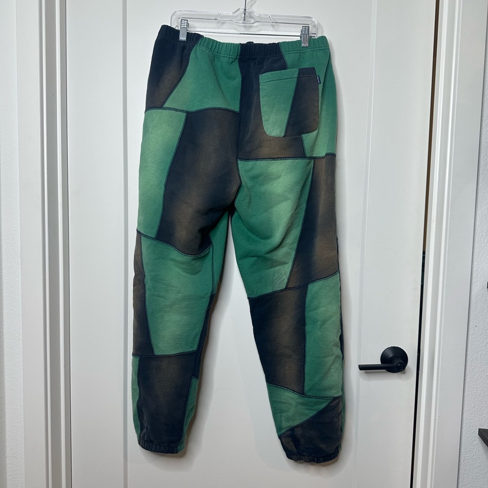 Supreme Green And Black Patchwork Sweatpants | La… - image 3